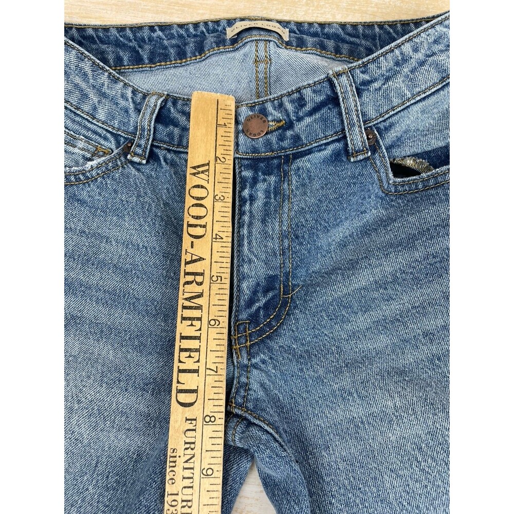 Oliver Logan Women's Jeans Size 24 Low Rise Classic Worn Indigo Wide Leg - Picture 11 of 12